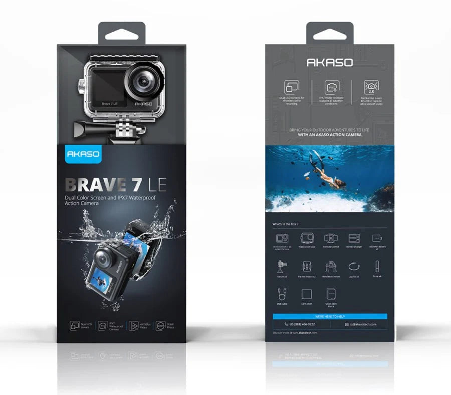 Caméra d’action 4K - Akaso Brave 7 LE.