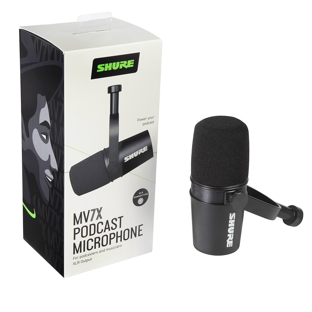 Microphone Dynamique Hybride - Shure MV7.