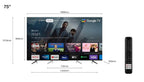 Téléviseur Intelligent - TCL C755 QD-Mini LED 75″.