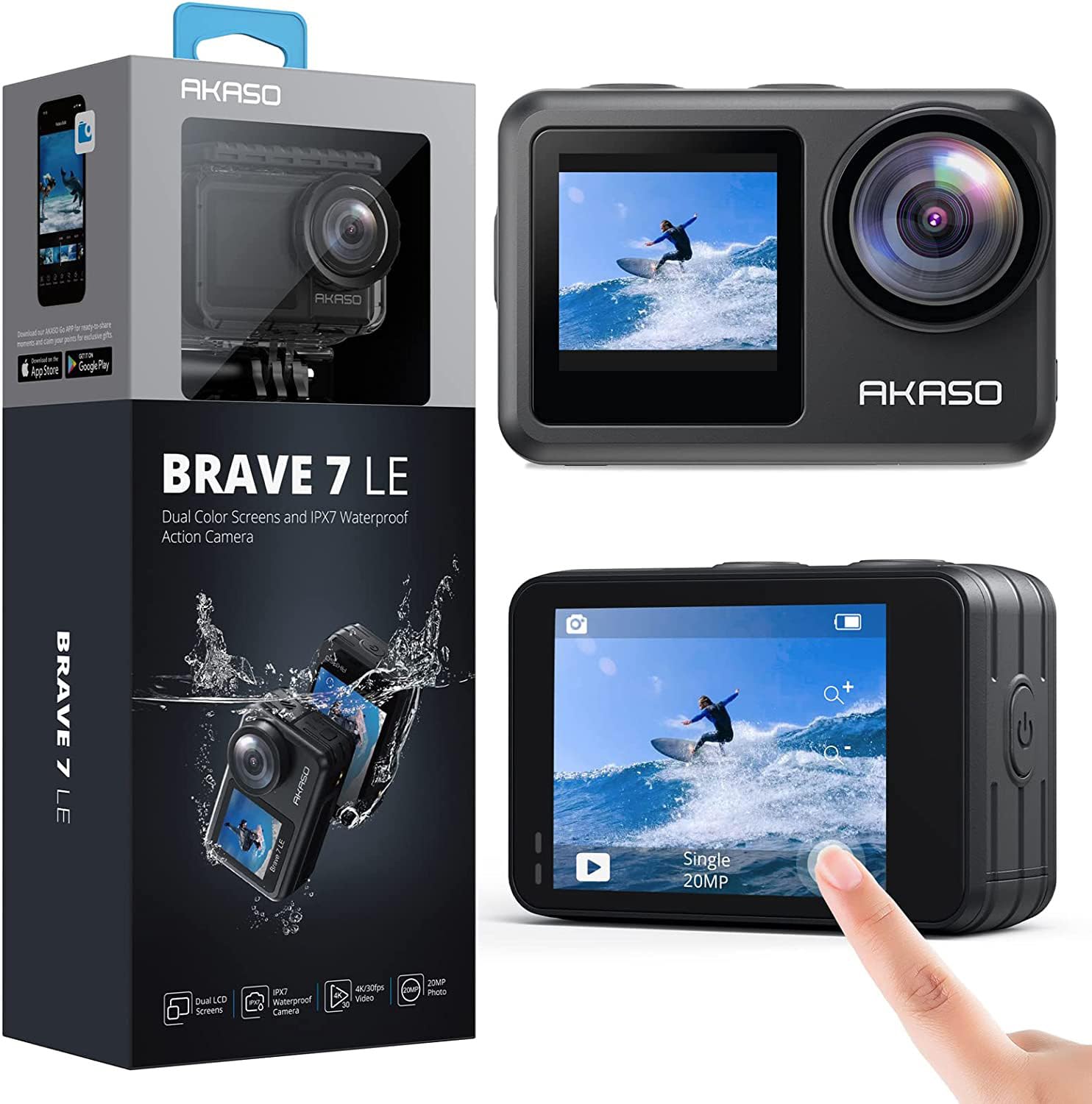Caméra d’action 4K - Akaso Brave 7 LE.