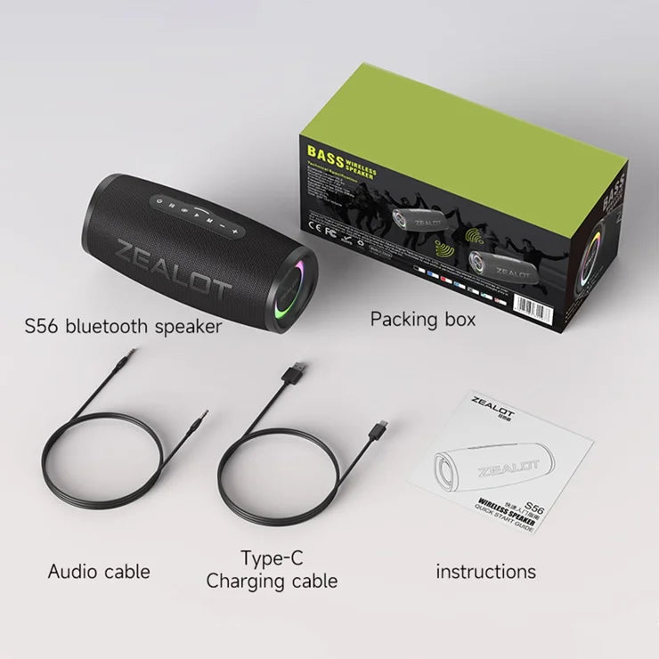 Haut-parleur Bluetooth Portable - ZEALOT S56.