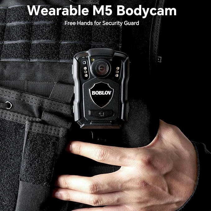 Caméra Corporelle Police 1440P - BOBLOV M5.