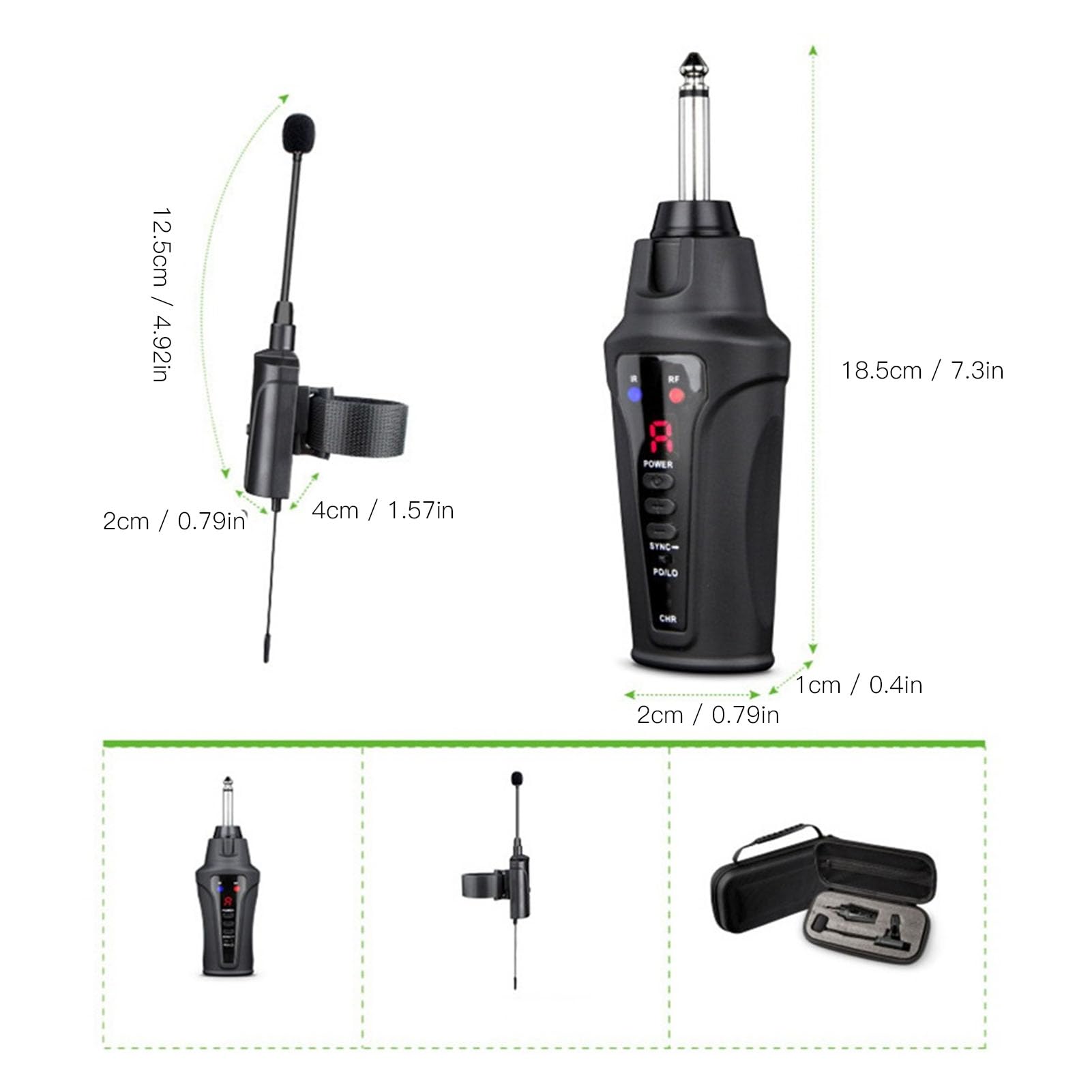 Microphone de saxophone sans fil UHF - Acemic / Mamkoes VT-5.