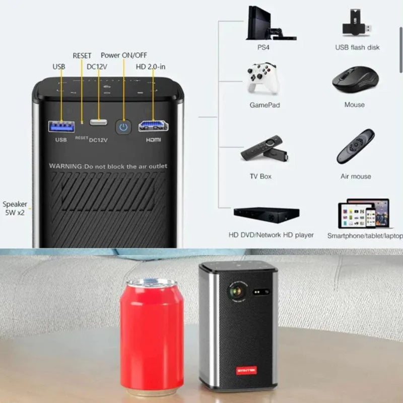 Mini Vidéoprojecteur Portable - BYINTEK P70X.