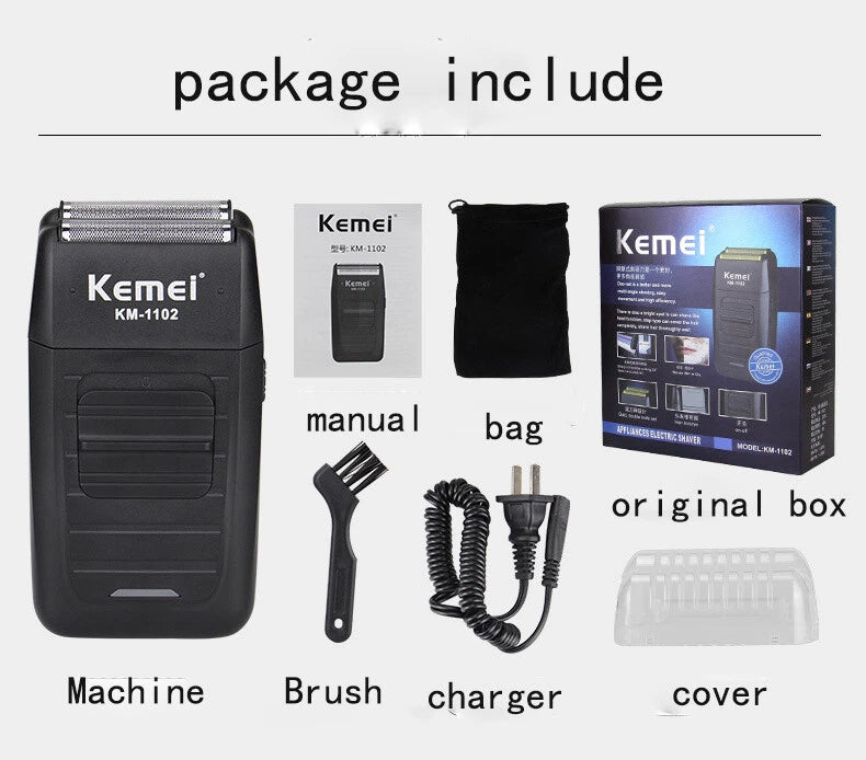 Rasoir électrique pour homme - Kemei KM-1102.