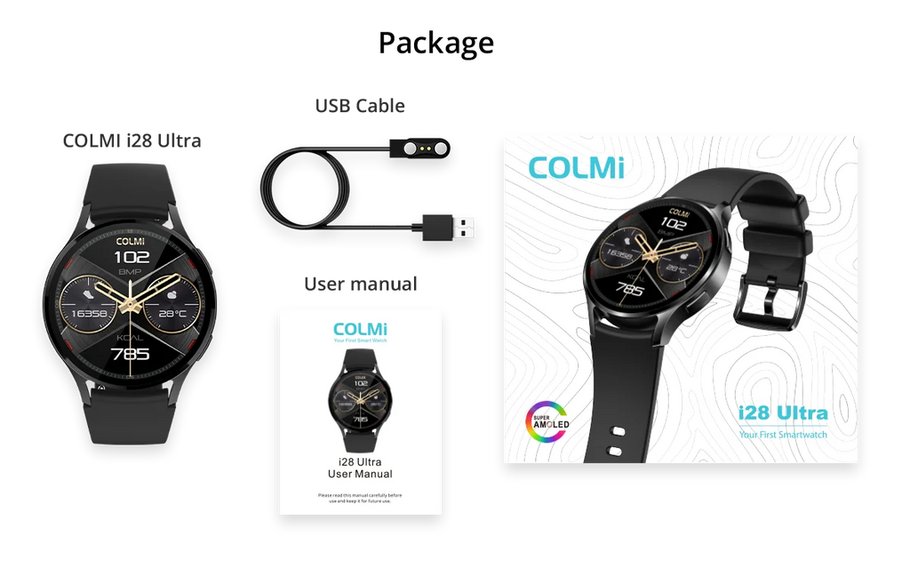 Montre connectée - COLMI i28 Ultra.