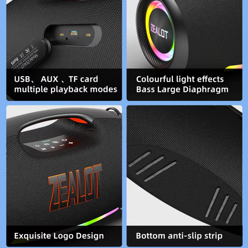 Haut-parleur Bluetooth Portable - ZEALOT-S89.