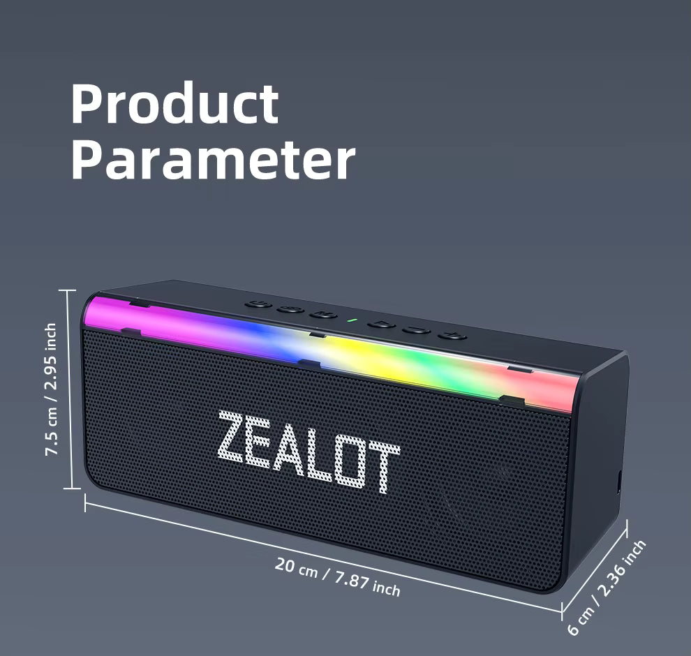 Enceinte Bluetooth Portable - ZEALOT S72.