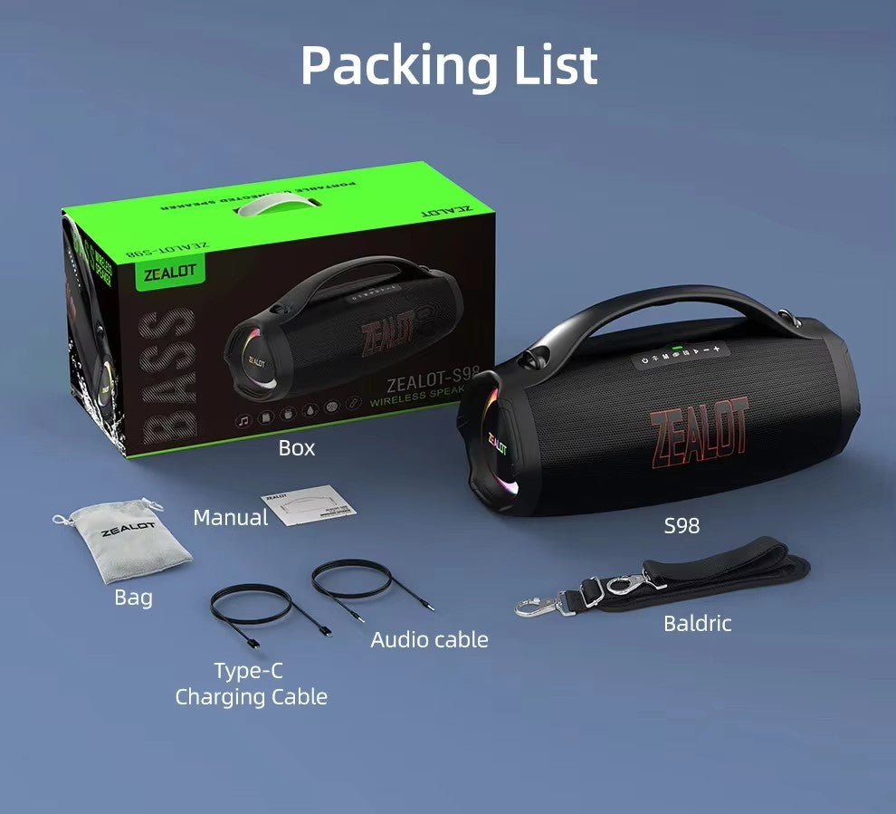 Haut-parleur Bluetooth Portable - ZEALOT-S98.
