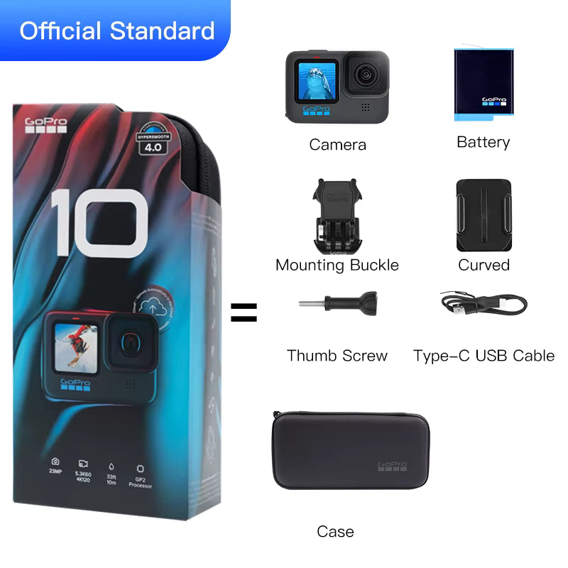 Caméra d’action 5.3K - GoPro HERO10 Black.