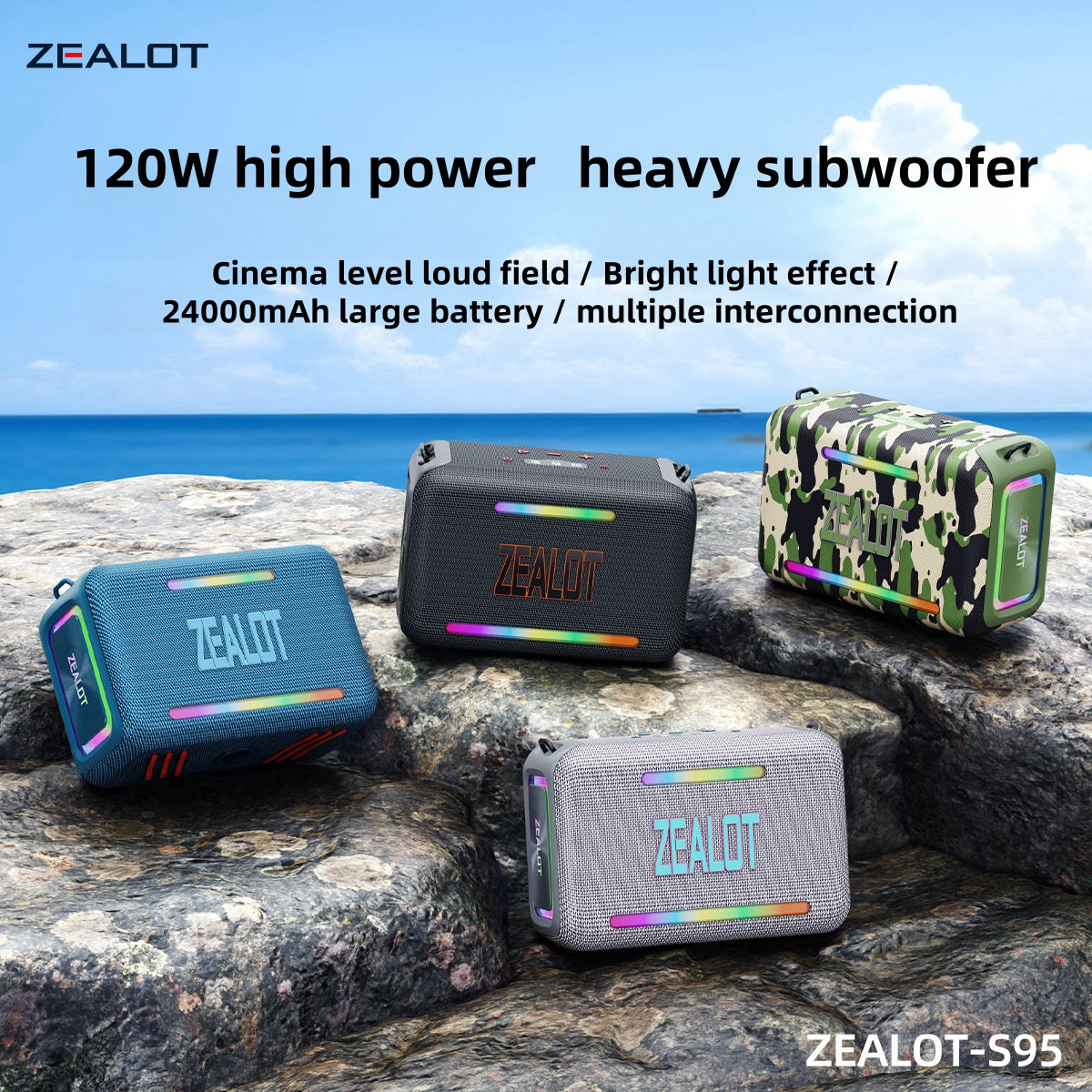 Haut-parleur Bluetooth Portable - ZEALOT-S95.