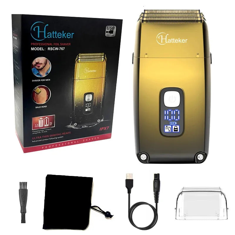 Rasoir électrique pour homme - HATTEKER RSCW-767.