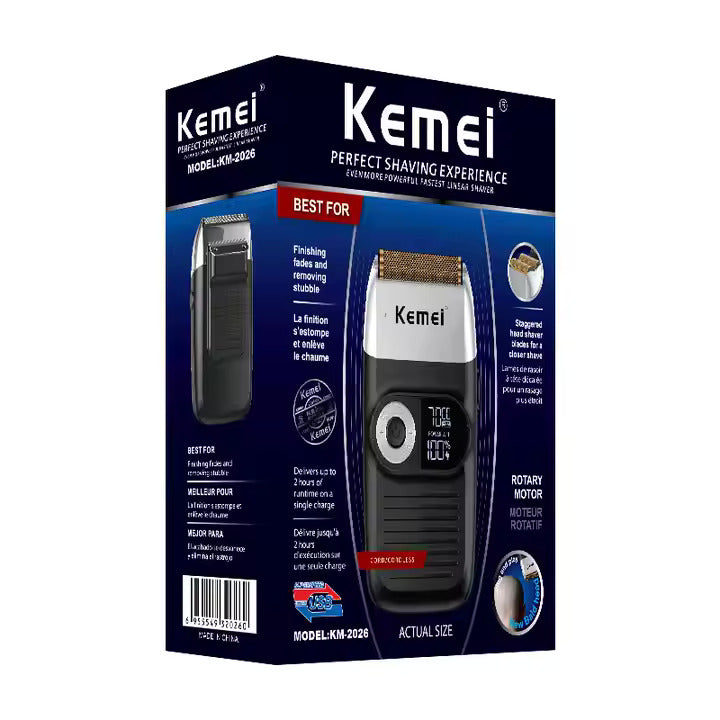 Rasoir électrique pour homme - Kemei KM-2026.