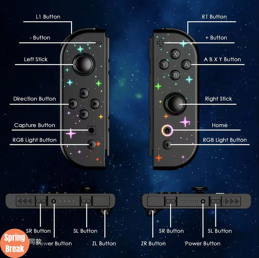 Manettes Joy-Con sans fil 2025 pour Nintendo Switch.
