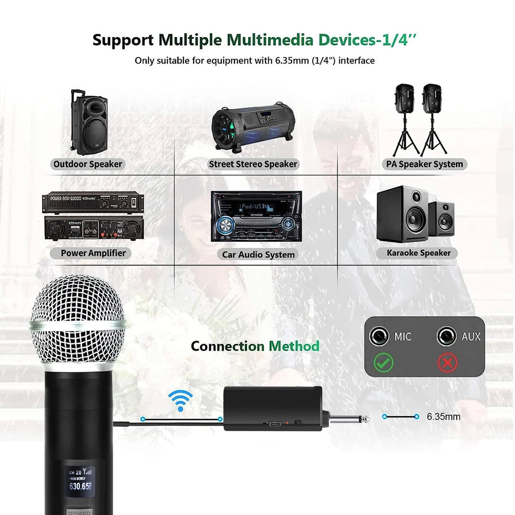 Microphone Sans Fil UHF - Haut-Parleur et Karaoké