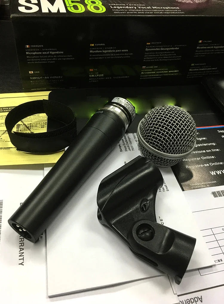 Microphone Dynamique Cardioïde - Shure SM58.