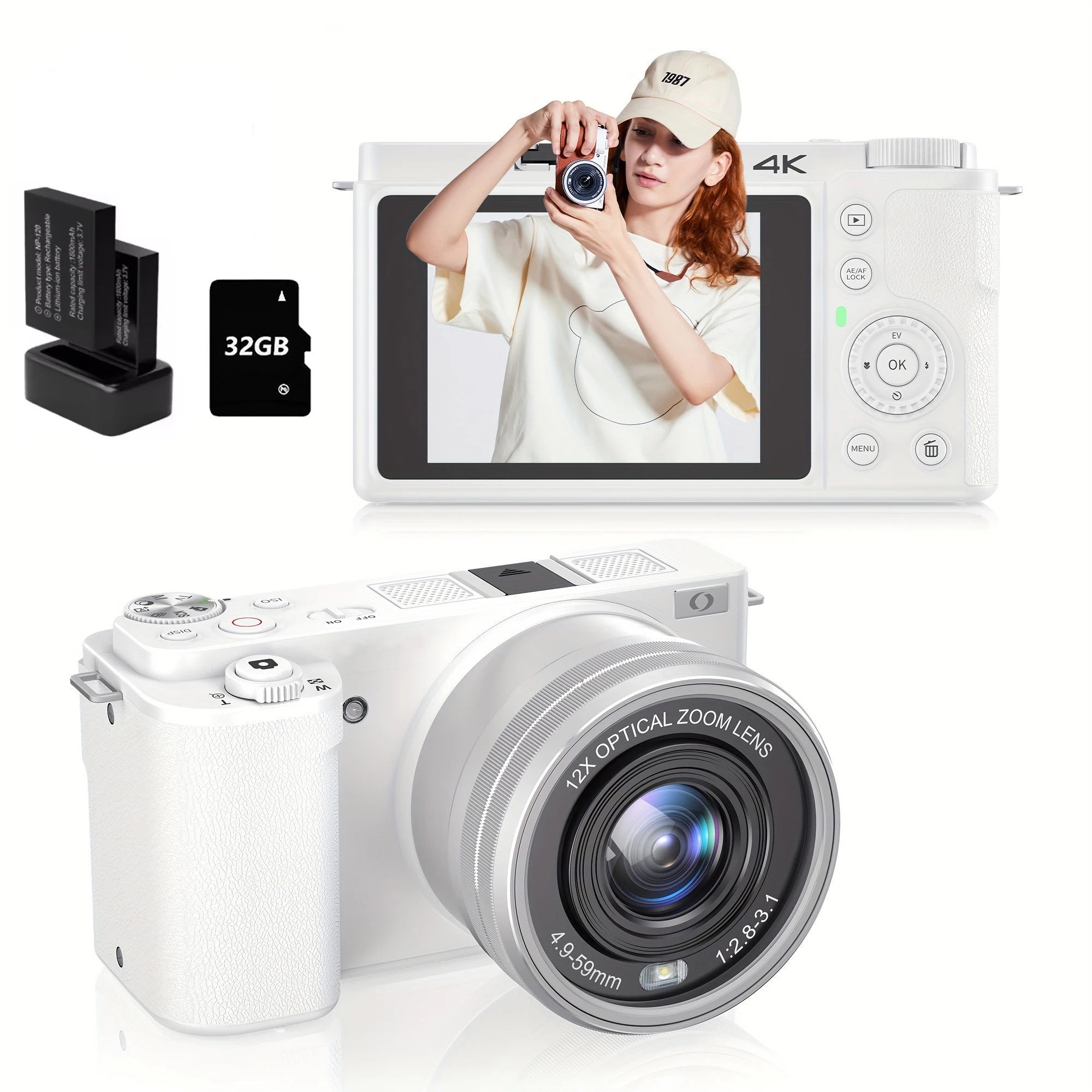 Appareil Photo Numérique 4K – Modèle SLR 64MP Générique.