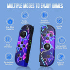Manettes Joy-Con sans fil pour Nintendo Switch – Design futuriste lumineux.