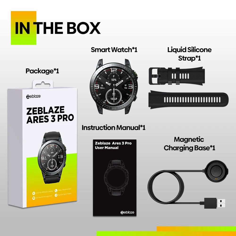 Montre connectée - Zeblaze Ares 3 Pro.