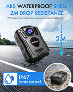 Caméra Corporelle Police 1440P - BOBLOV M5.