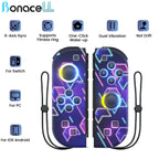 Manettes Joy-Con sans fil pour Nintendo Switch – Design futuriste lumineux.