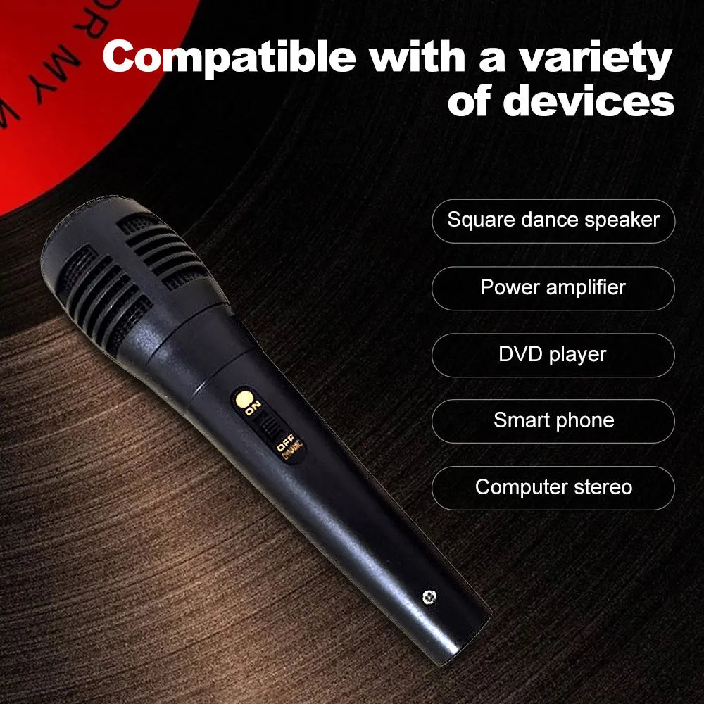 Microphone Dynamique Filaire - Karaoké et Haut-Parleur.