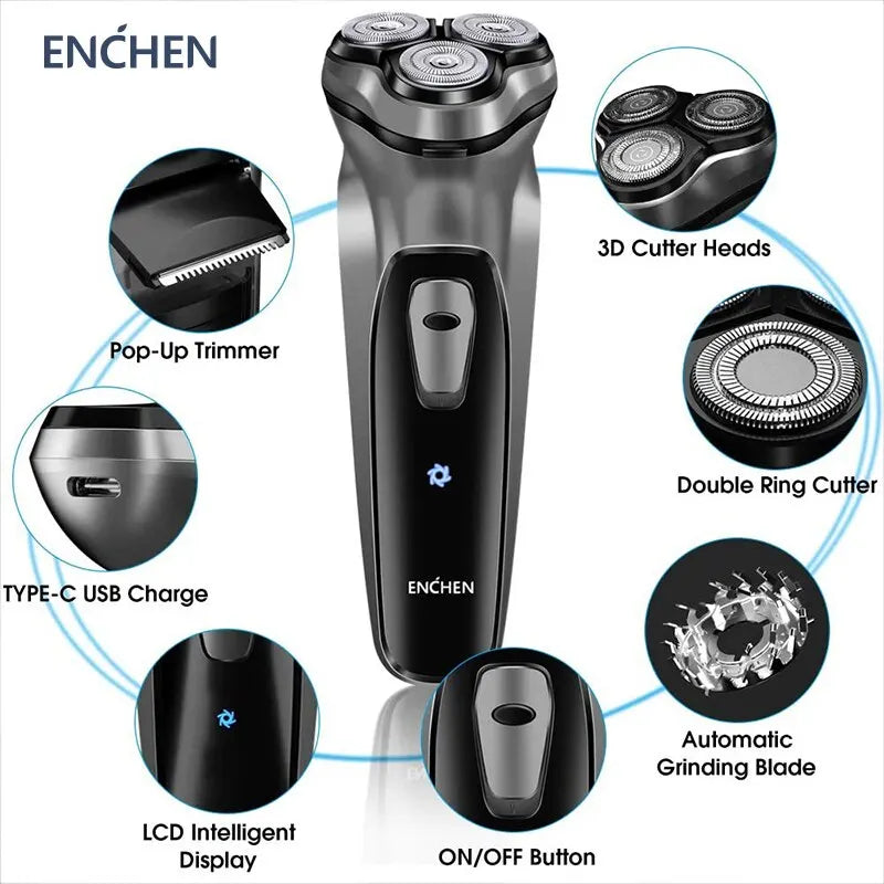 Rasoir électrique pour homme - Enchen Blackstone 3D.