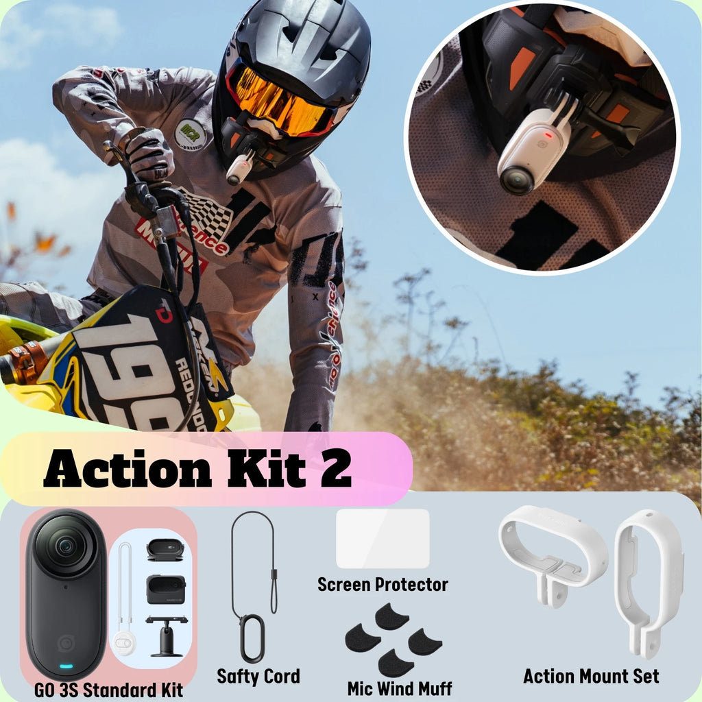 Caméra d’action miniature 4K - Insta360 GO 3S.