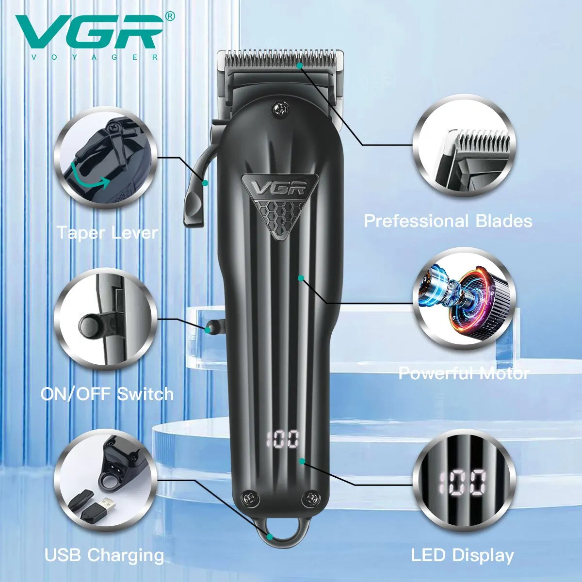 Tondeuse à cheveux professionnelle - VGR V-282.