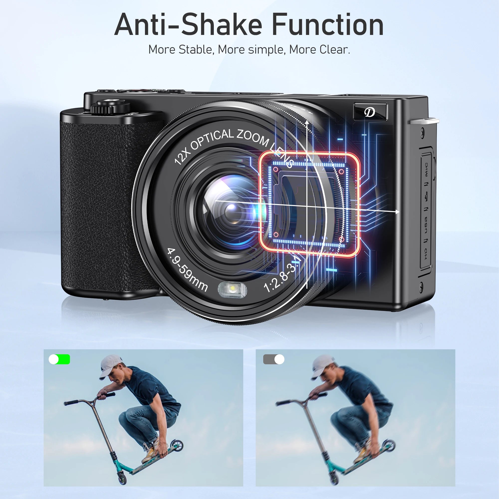 Appareil Photo Numérique 4K – Modèle SLR 64MP Générique.