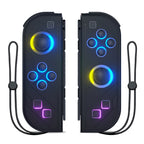 Manettes Joy-Con sans fil pour Nintendo Switch – Design futuriste lumineux.