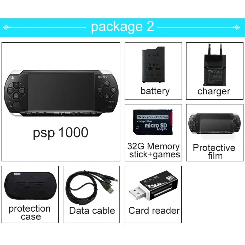 Console de jeu retro portable - Sony PS Portable 1000( PSP 1000).