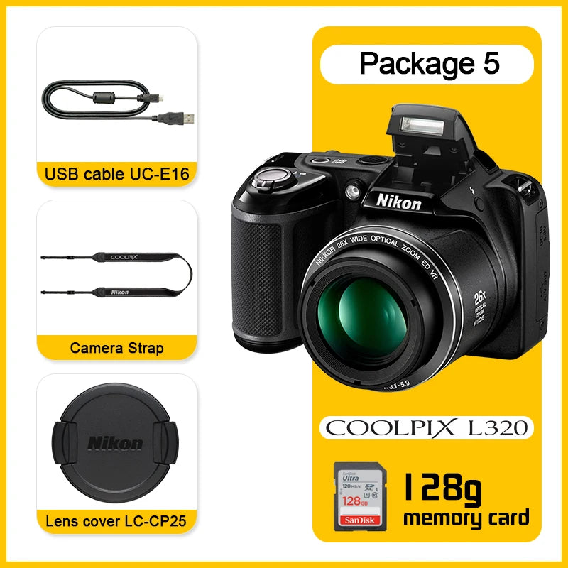 Appareil Photo Numérique 16,14 MP - Nikon COOLPIX L320.