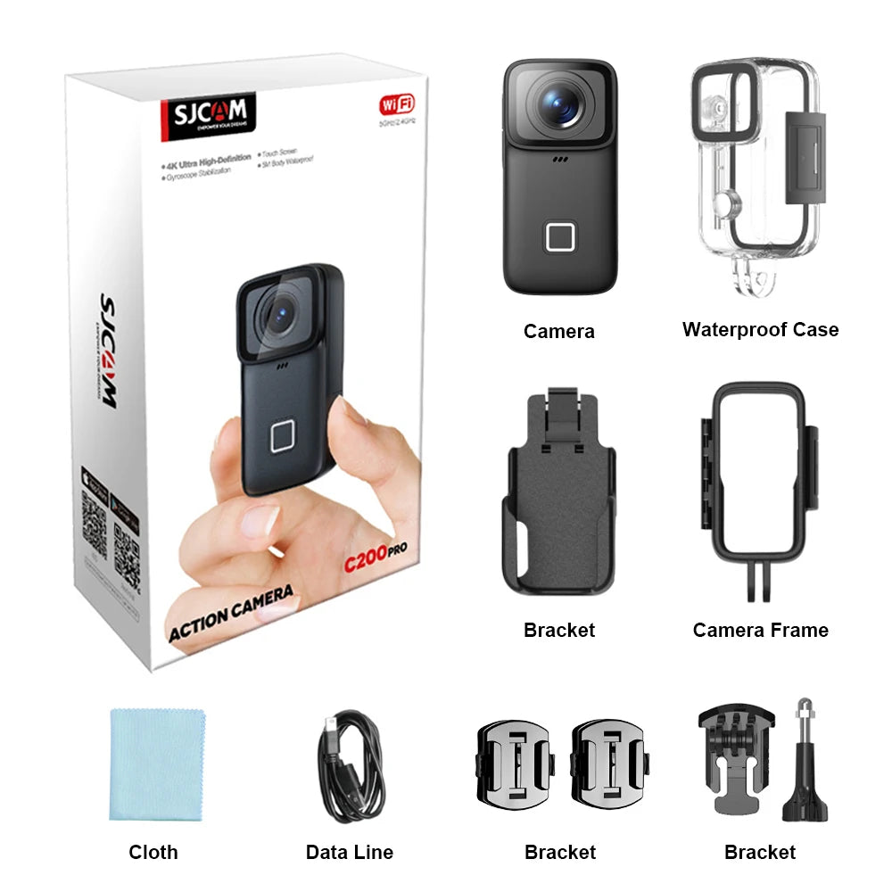 Mini Caméra d’Action 4K - SJCAM C200 Pro.
