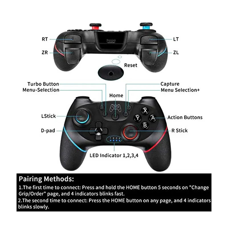 Manette de jeu sans Fil pour Switch - DOBE FOMIS ELECTRONICS (TNS‑0118A).