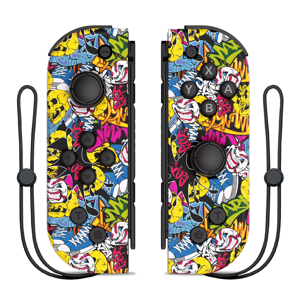 Manettes Joy-Con sans fil pour Nintendo Switch – Design futuriste lumineux.