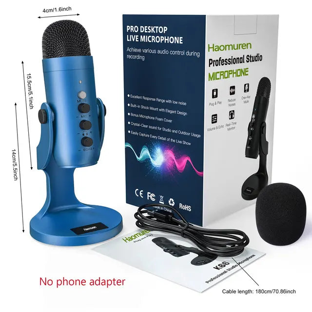 Microphone à condenseur USB - HAOMUREN.