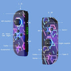 Manettes Joy-Con sans fil pour Nintendo Switch – Design futuriste lumineux.