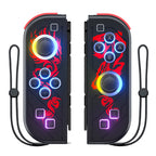 Manettes Joy-Con sans fil pour Nintendo Switch – Design futuriste lumineux.
