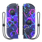 Manettes Joy-Con sans fil pour Nintendo Switch – Design futuriste lumineux.