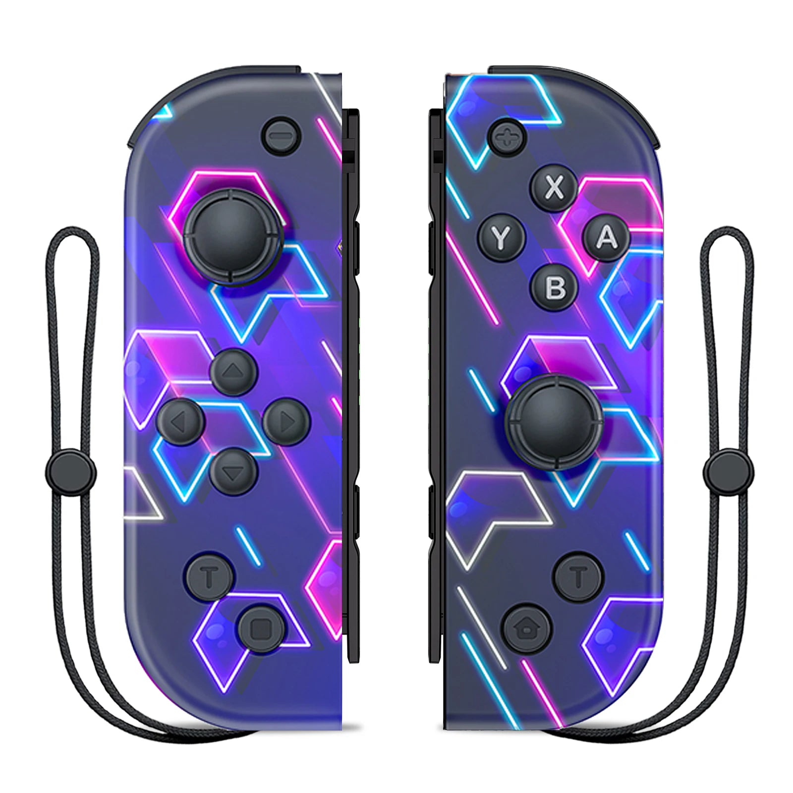 Manettes Joy-Con sans fil pour Nintendo Switch – Design futuriste lumineux.