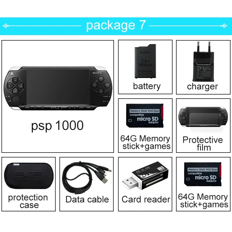 Console de jeu retro portable - Sony PS Portable 1000( PSP 1000).
