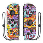 Manettes Joy-Con sans fil pour Nintendo Switch – Design futuriste lumineux.