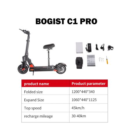 Trottinette électrique pour adulte - Bogist-C1 Pro.