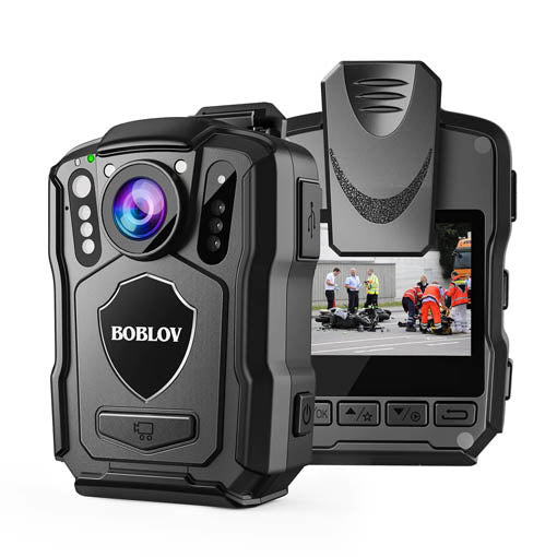 Caméra Corporelle Police 1440P - BOBLOV M5.